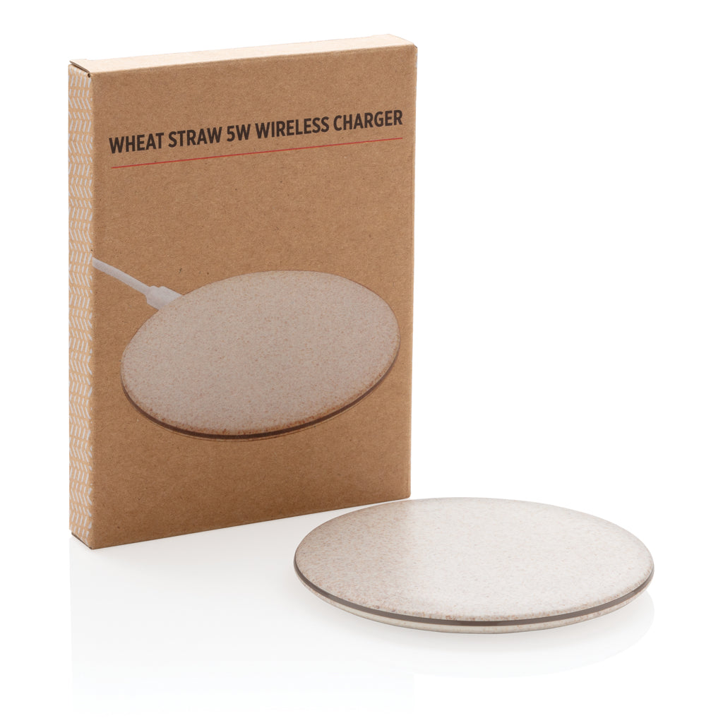 5W Wheat straw wireless charger - Khaki