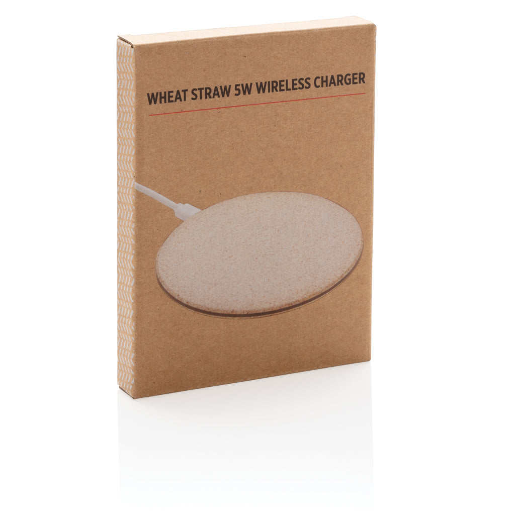 5W Wheat straw wireless charger - Khaki