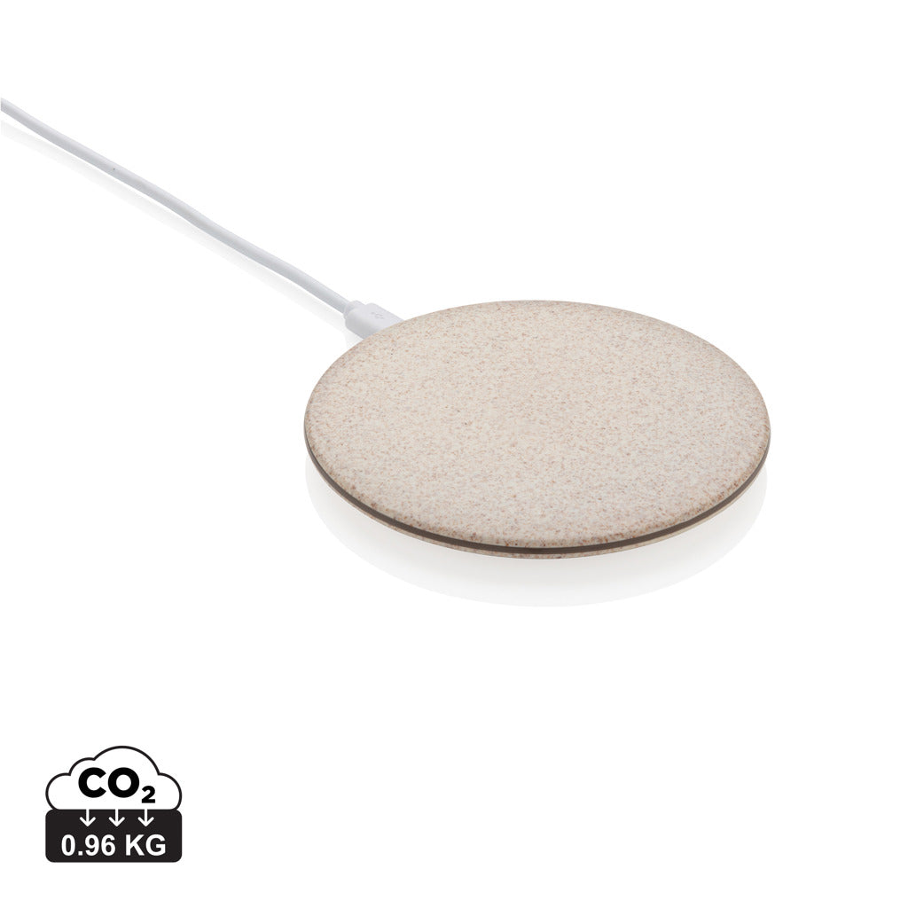 5W Wheat straw wireless charger - Khaki