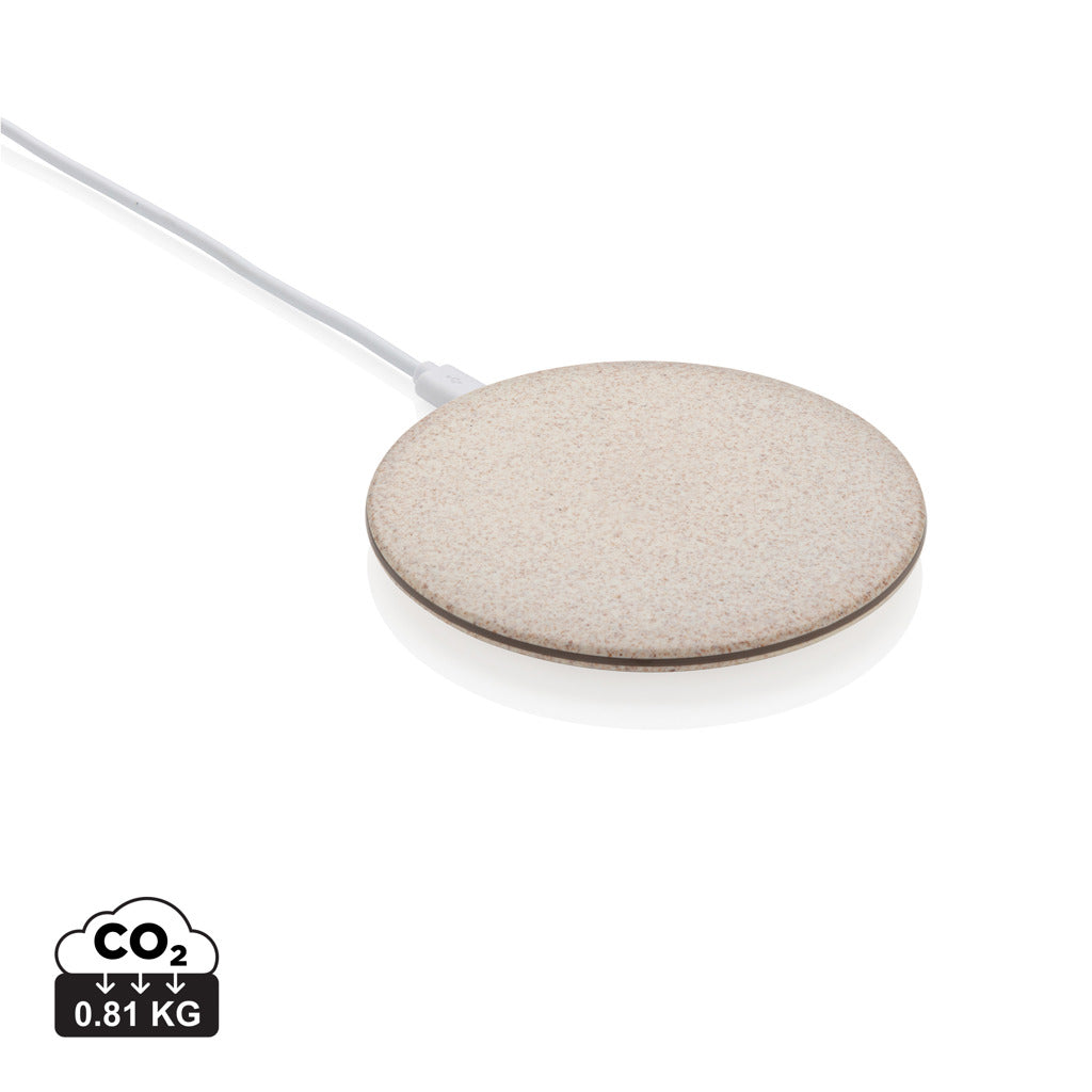 5W Wheat straw wireless charger - Khaki