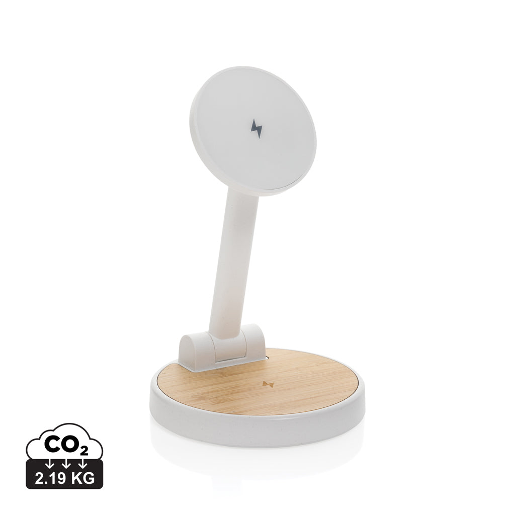 Ontario RCS rplastic 15W magnetic charging 2 in 1 stand - White
