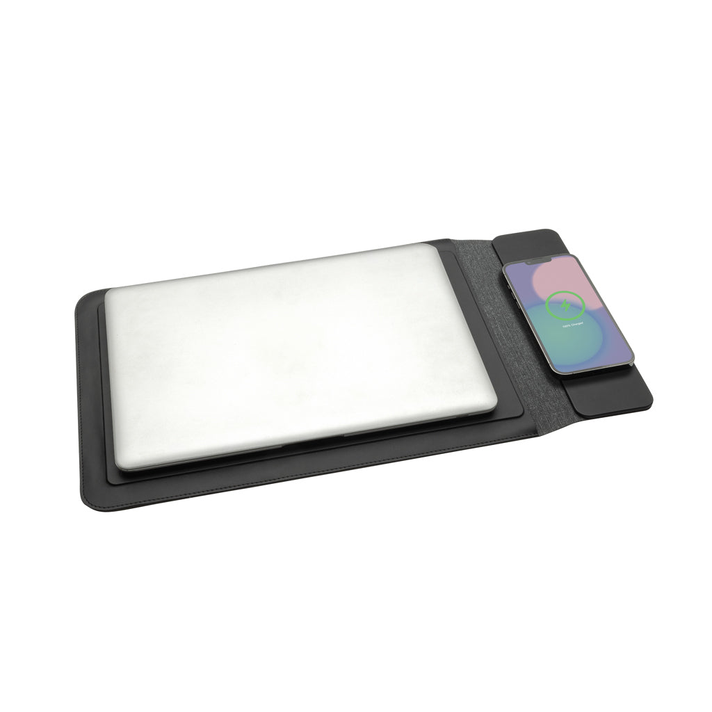 Swiss Peak 15W magnetic charging laptop sleeve 14-15,6' - Black