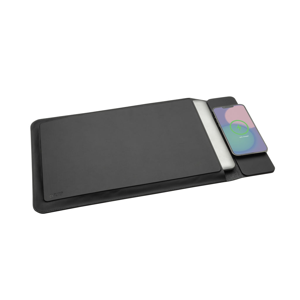 Swiss Peak 15W magnetic charging laptop sleeve 14-15,6' - Black