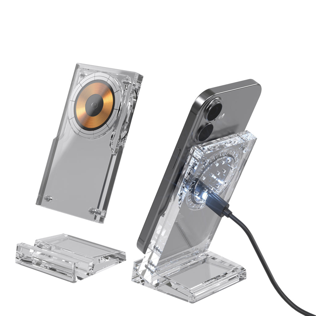 Magcharge 15W magnetic wireless charging stand - Transparent