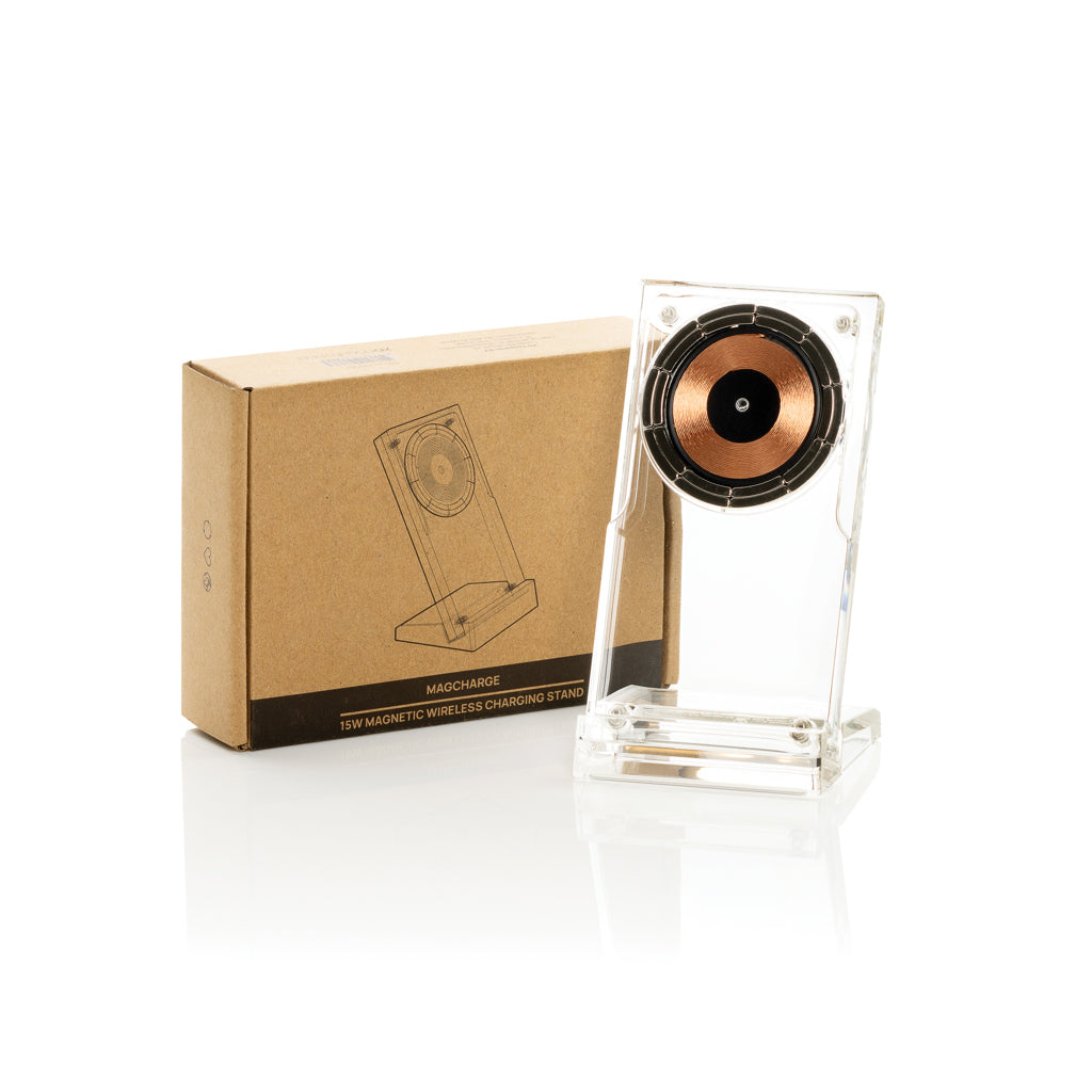 Magcharge 15W magnetic wireless charging stand - Transparent