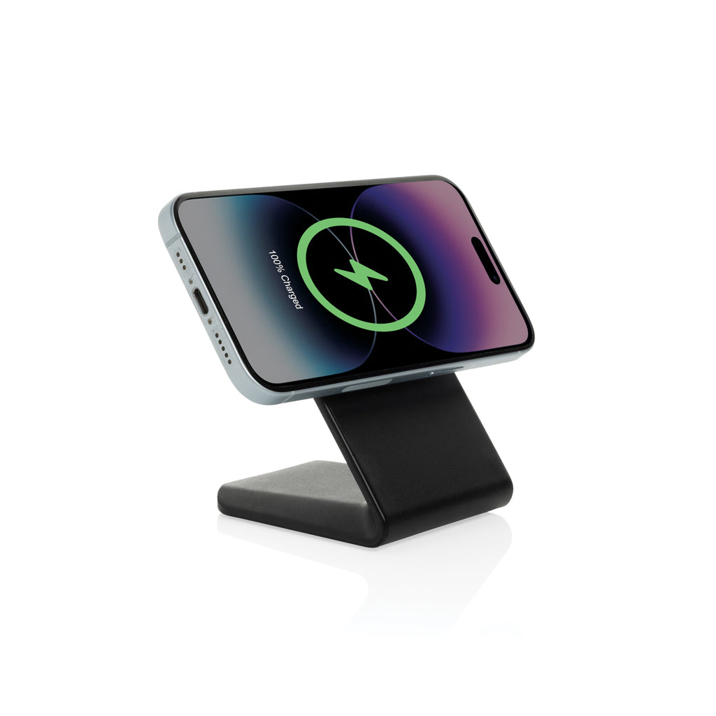 VoltPerch RCS recycled plastic 15W magnetic wireless charger - Black
