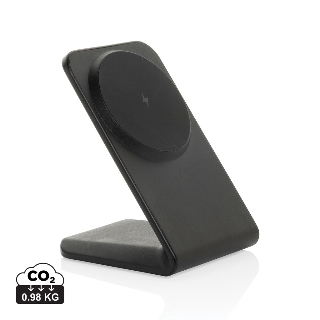 VoltPerch RCS recycled plastic 15W magnetic wireless charger - Black