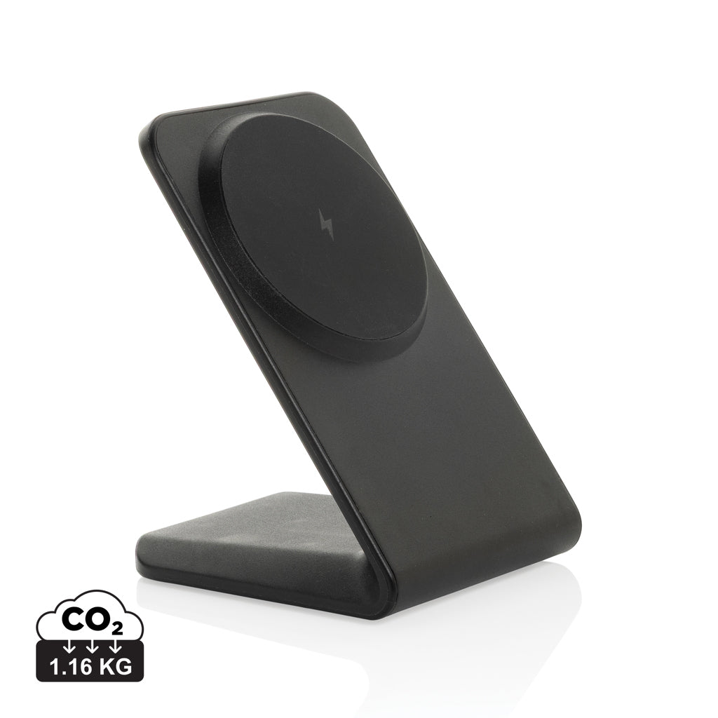 VoltPerch RCS recycled plastic 15W magnetic wireless charger - Black