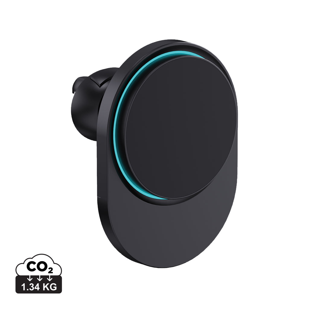 PowerCruze RCS rplastic 15W magnetic charging car holder - Black