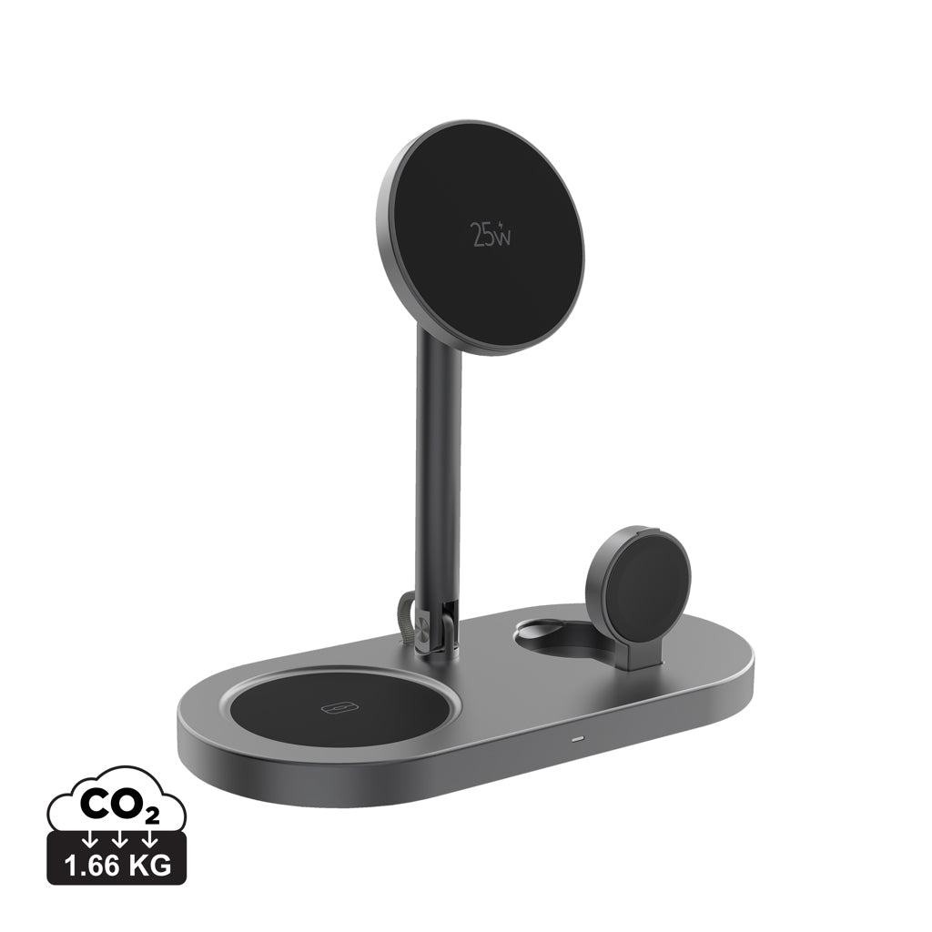 Quantum RCS ultra-fast 25W Magnetic desk wireless Charger - Grey