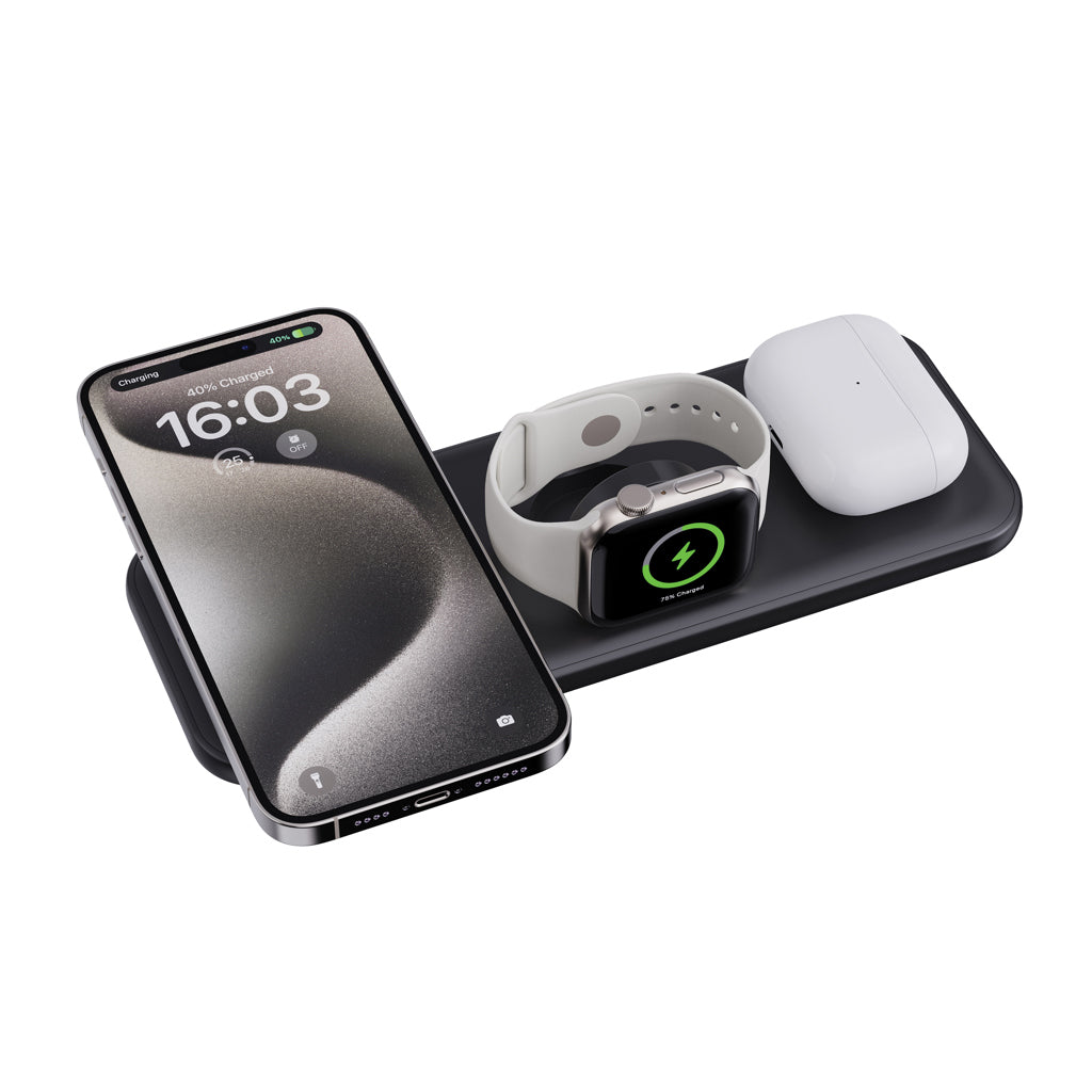 Urban Vitamin Torrance RCS 3 in 1 magnetic 15W charger - Black