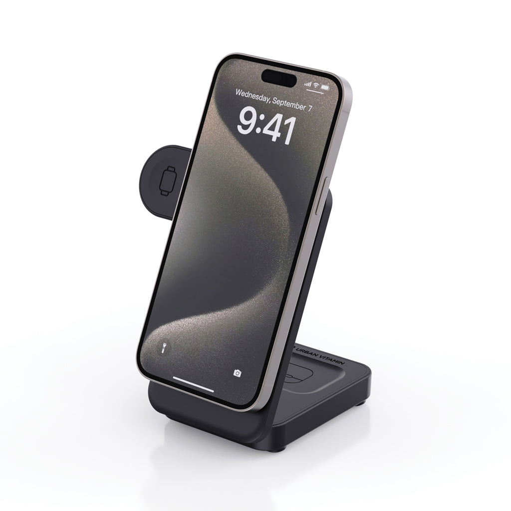 Urban Vitamin Arcadia RCS rplastic 15W 3in1 magnetic charger - Black