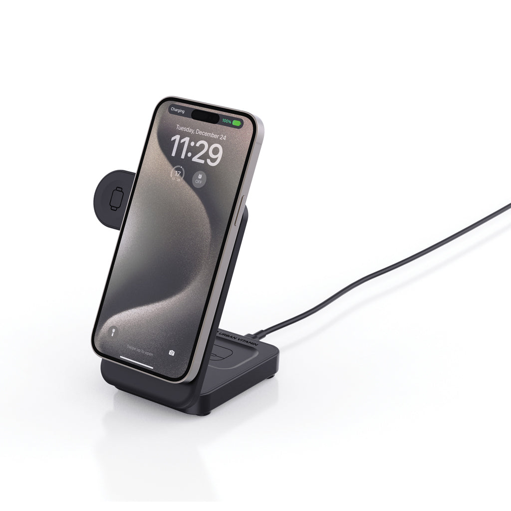 Urban Vitamin Arcadia RCS rplastic 15W 3in1 magnetic charger - Black
