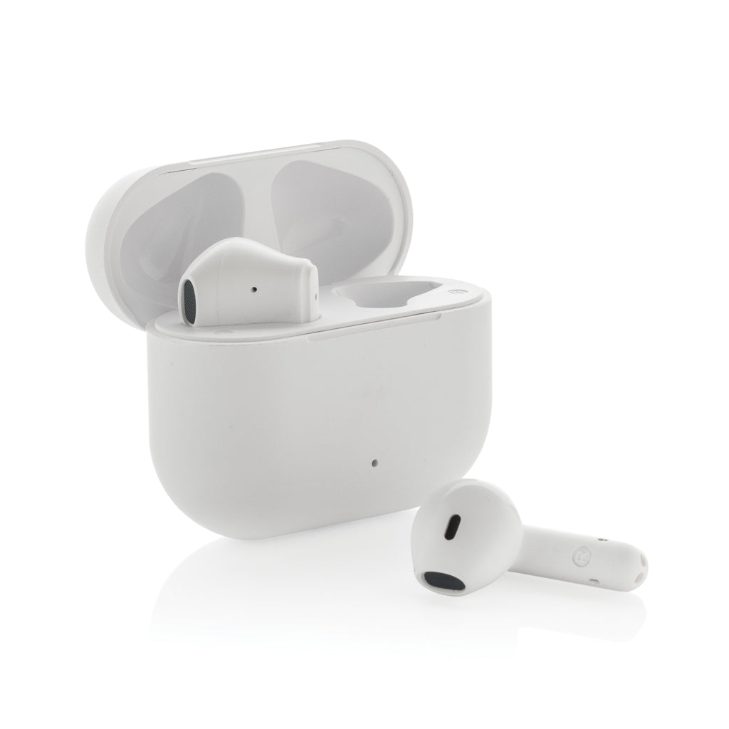 Tunevo RCS recycled plastic wireless earbuds - White
