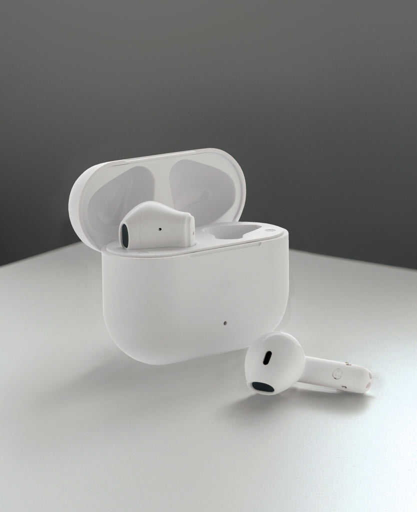 Tunevo RCS recycled plastic wireless earbuds - White