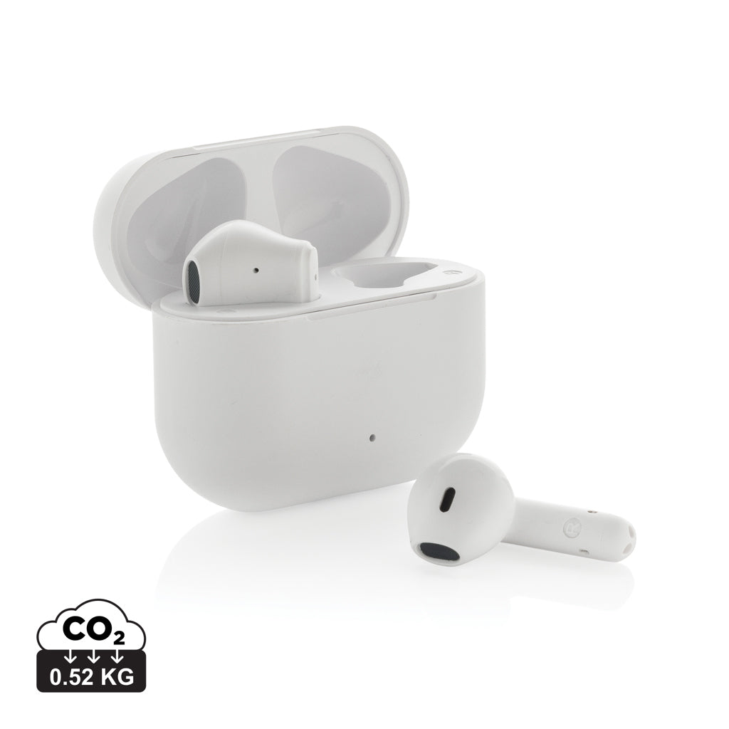 Tunevo RCS recycled plastic wireless earbuds - White