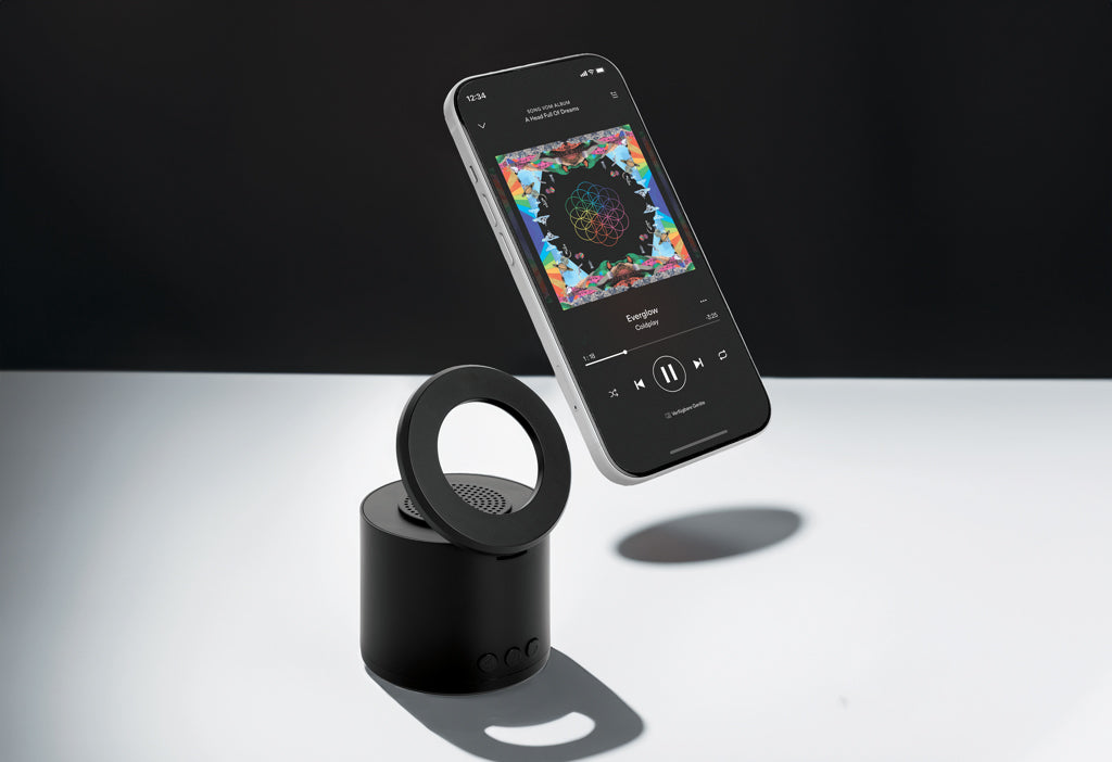 Magpulse RCS recycled plastic 3W speaker w/magnetic holder - Black