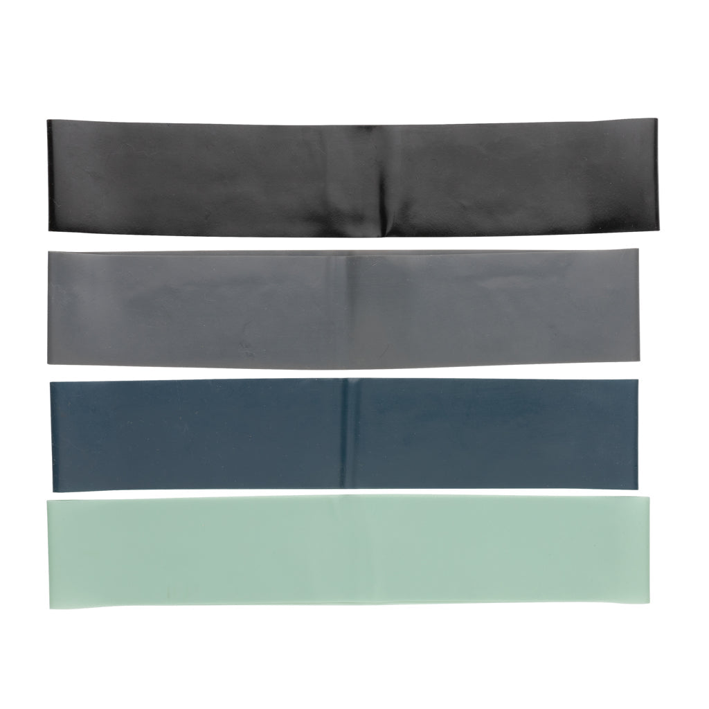 4pc elastic fitness bands in pouch - Black