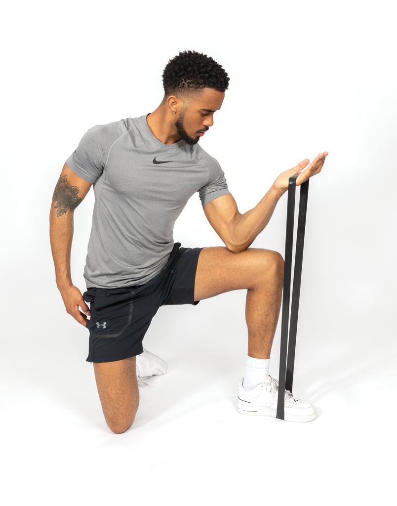 4pc elastic fitness bands in pouch - Black