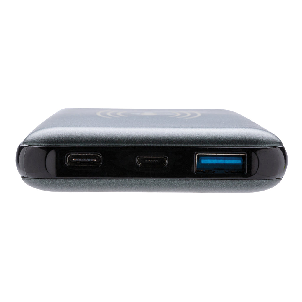 10.000 mAh Fast Charging 10W Wireless Powerbank with PD - Grey