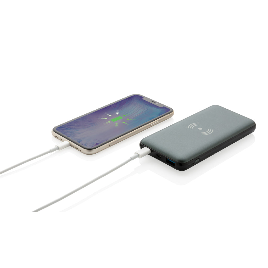10.000 mAh Fast Charging 10W Wireless Powerbank with PD - Grey
