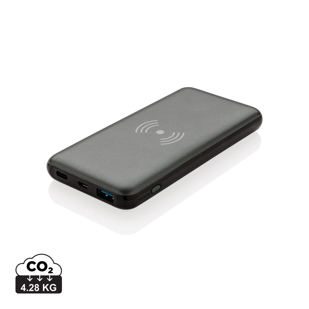 10.000 mAh Fast Charging 10W Wireless Powerbank with PD - Grey