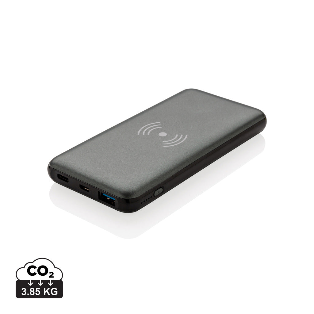 10.000 mAh Fast Charging 10W Wireless Powerbank with PD - Grey