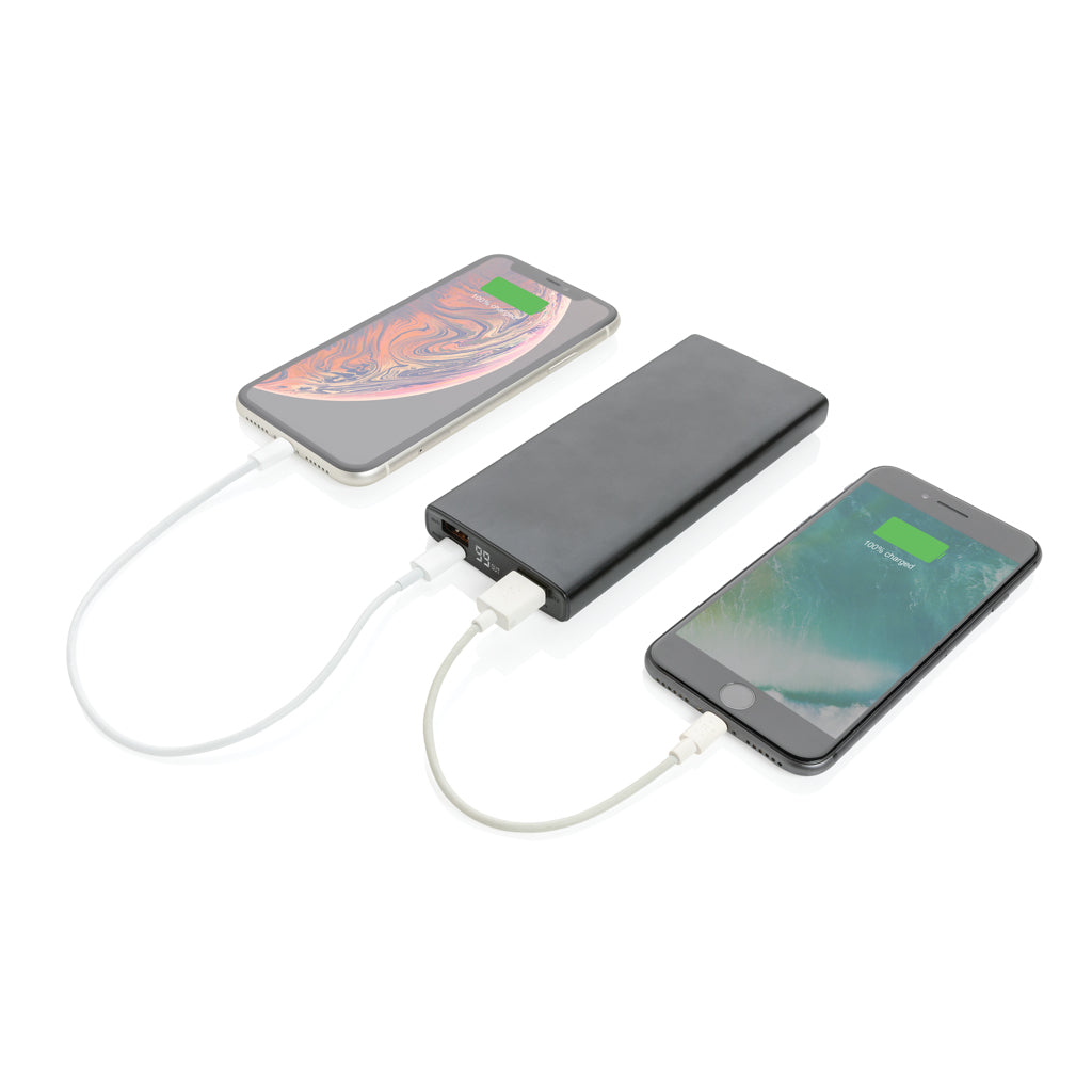 Aluminium 18W 10.000 mAh PD Powerbank - Black