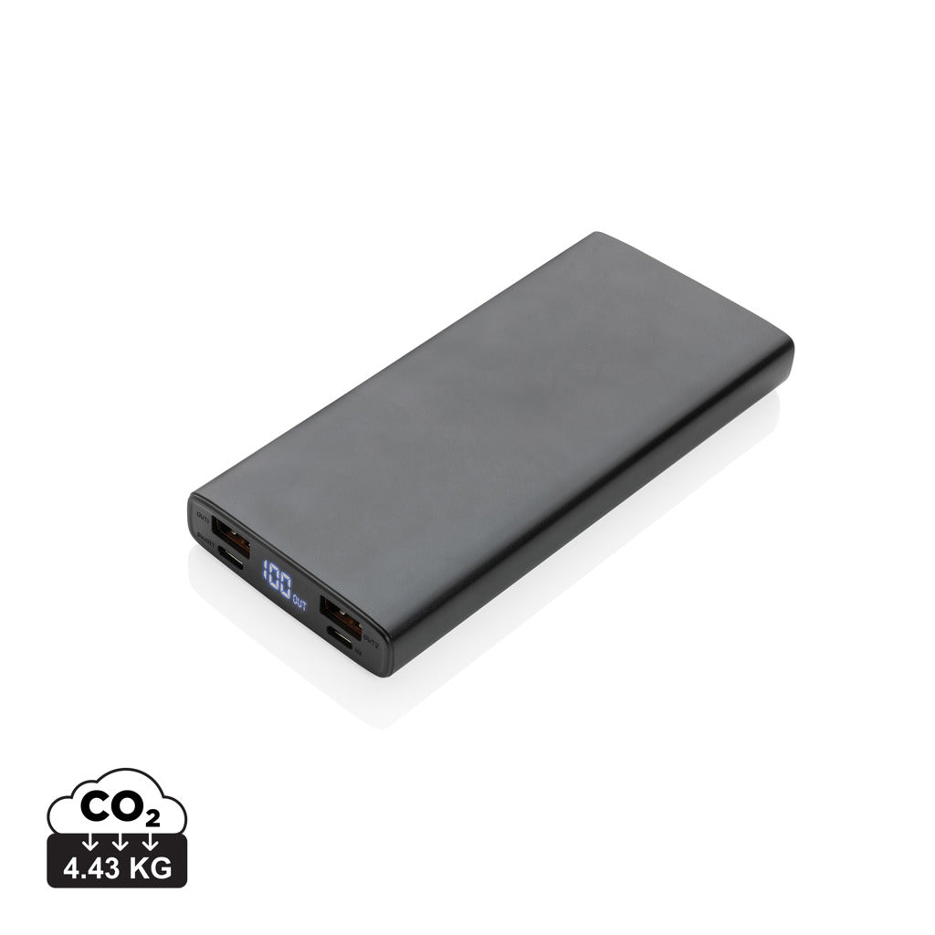 Aluminium 18W 10.000 mAh PD Powerbank - Black