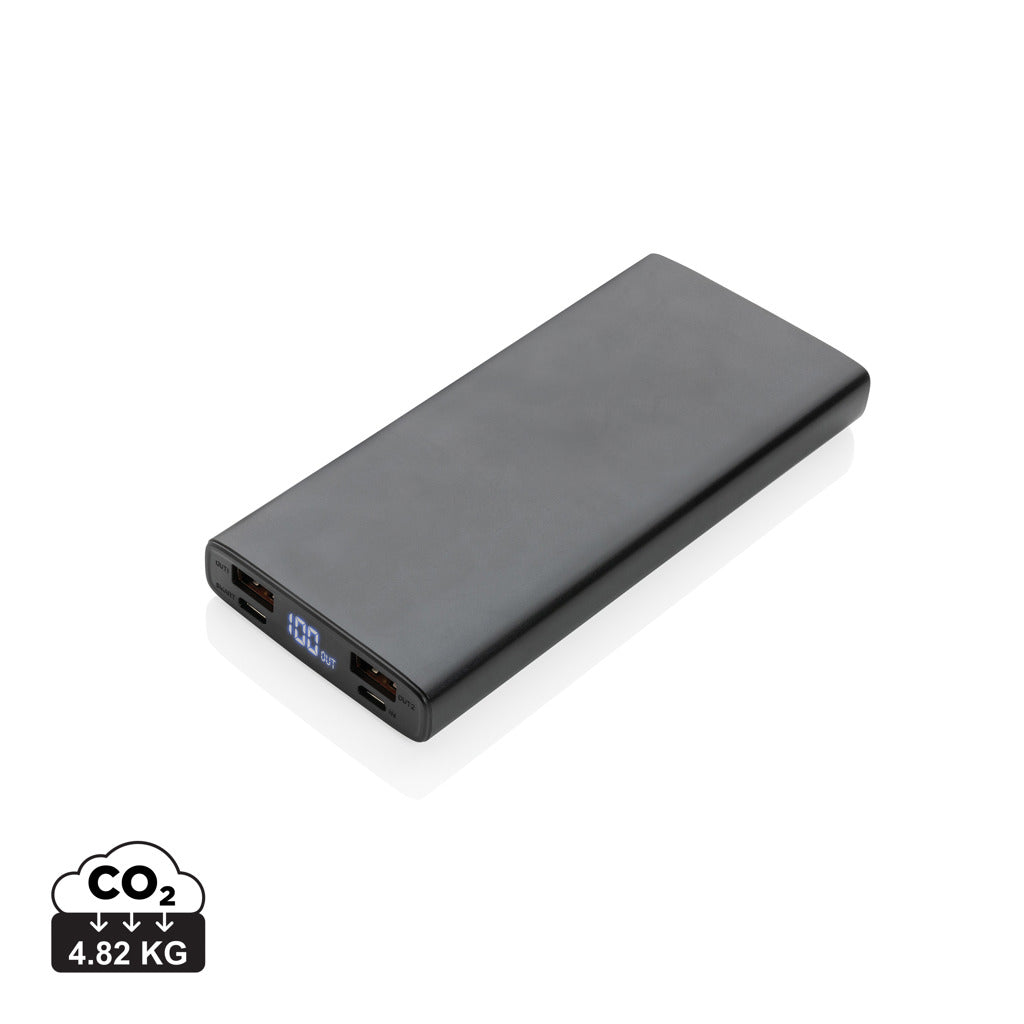 Aluminium 18W 10.000 mAh PD Powerbank - Black