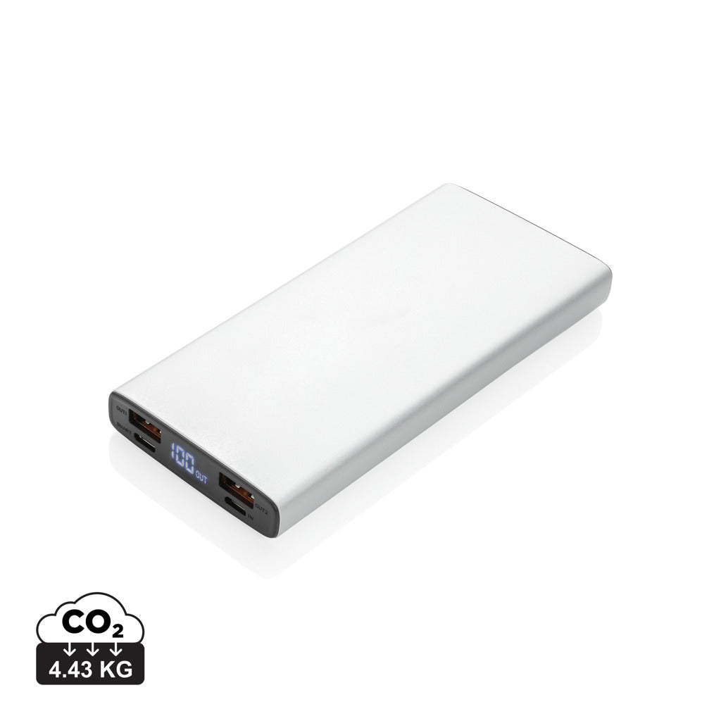 Aluminium 18W 10.000 mAh PD Powerbank - Silver
