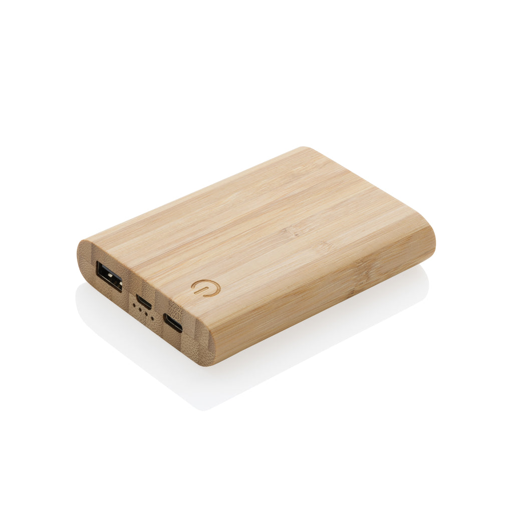 Bamboo 5.000 mAh powerbank - Brown