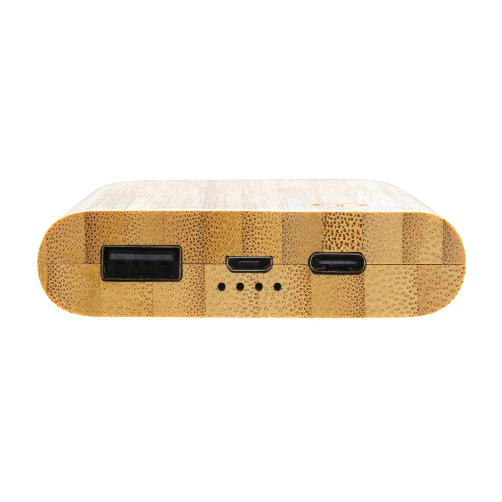 Bamboo 5.000 mAh powerbank - Brown