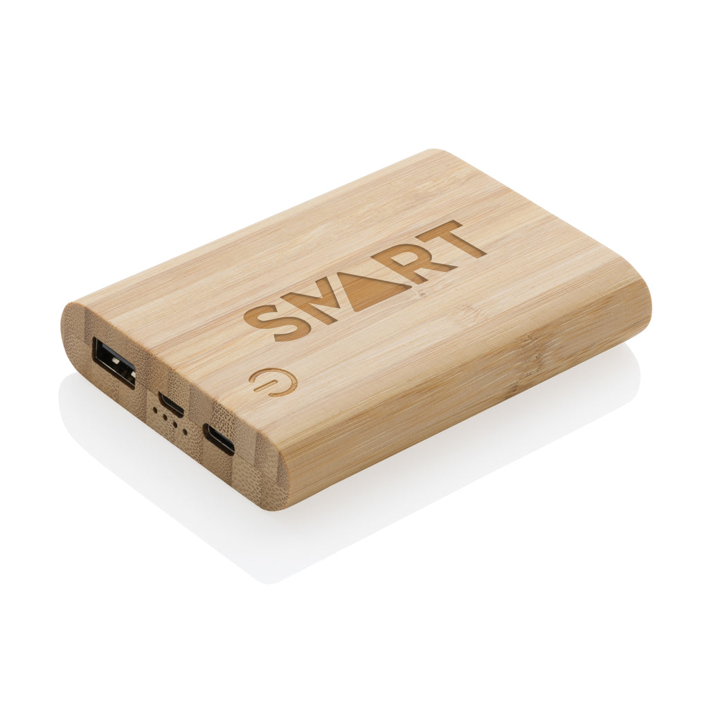 Bamboo 5.000 mAh powerbank - Brown