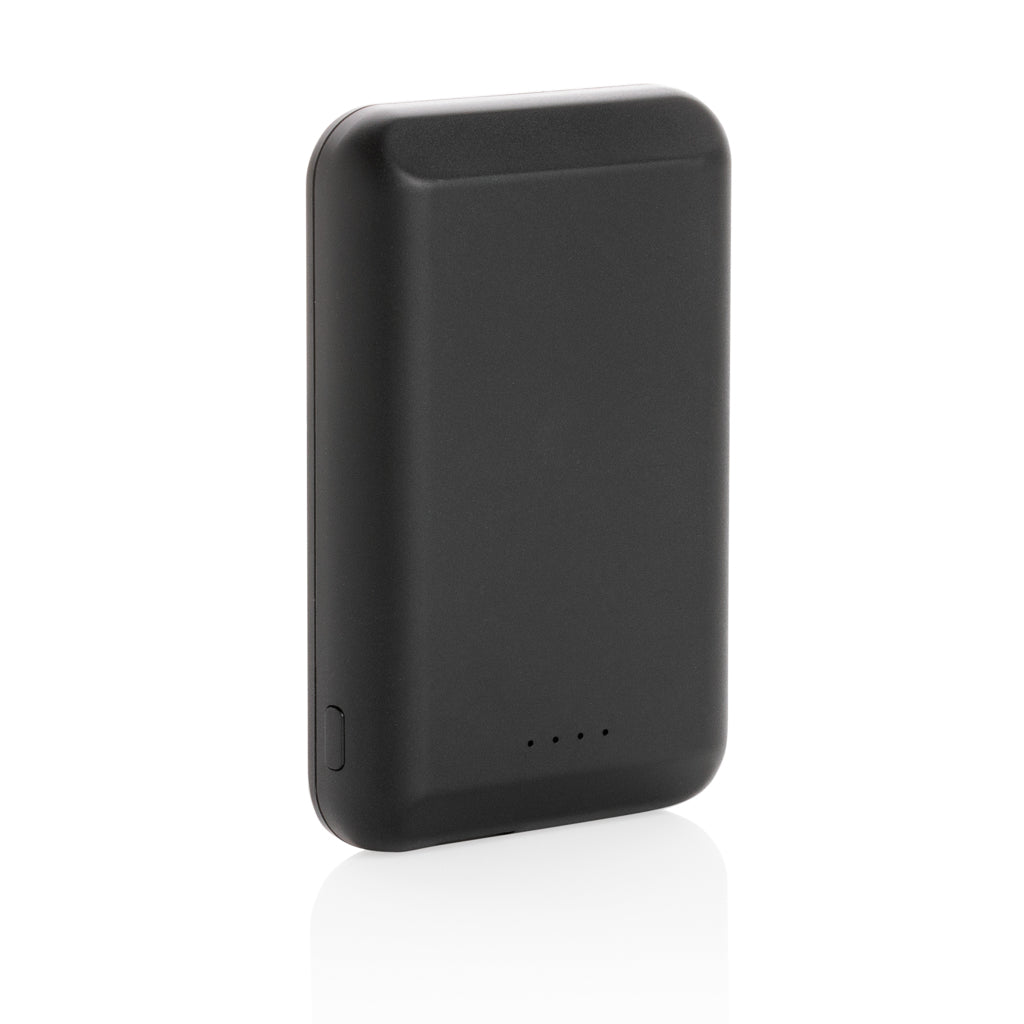 Magnetic 5.000 mAh 5W wireless powerbank - Black