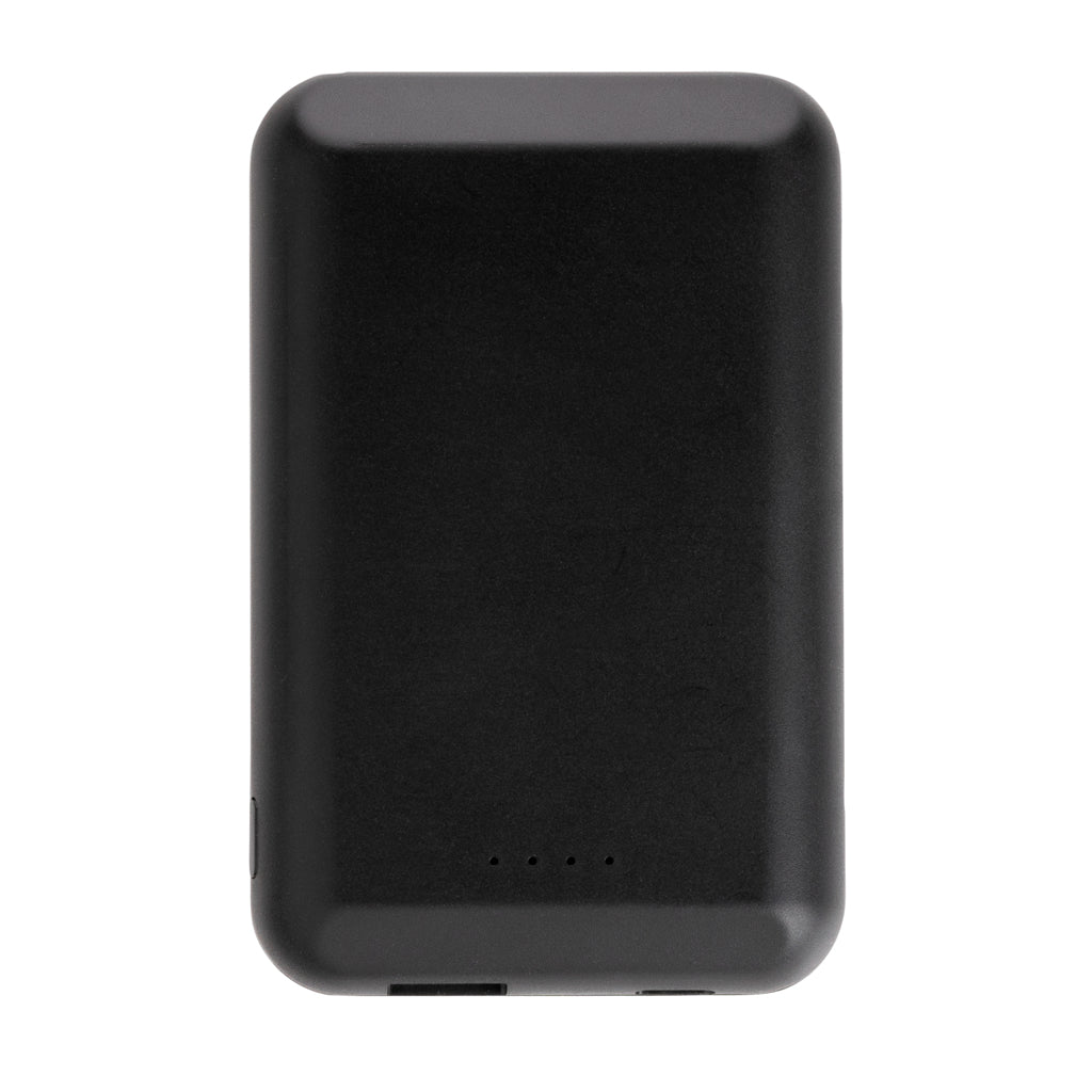 Magnetic 5.000 mAh 5W wireless powerbank - Black