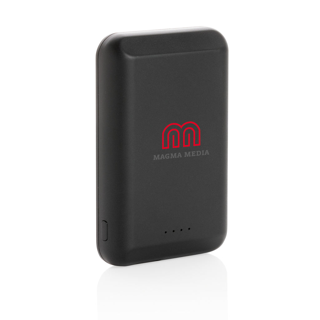 Magnetic 5.000 mAh 5W wireless powerbank - Black