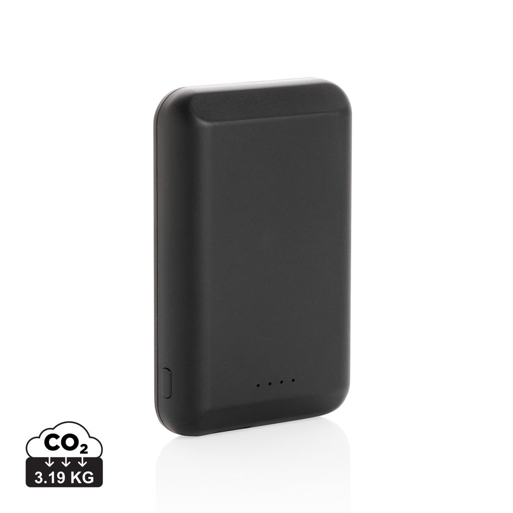 Magnetic 5.000 mAh 5W wireless powerbank - Black