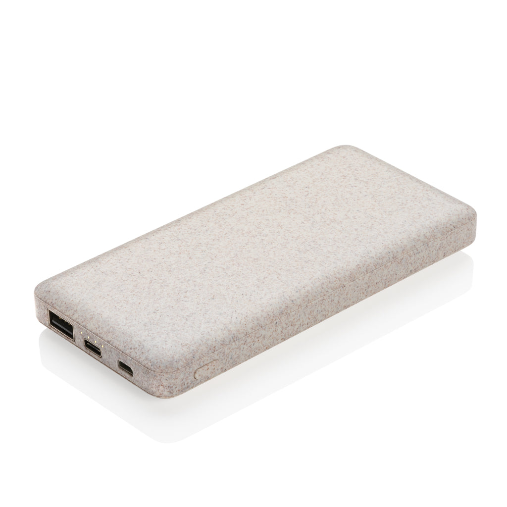 10.000 mah wheat straw powerbank - Khaki