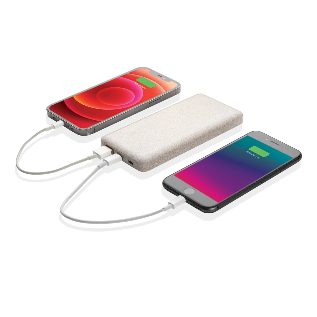 10.000 mah wheat straw powerbank - Khaki