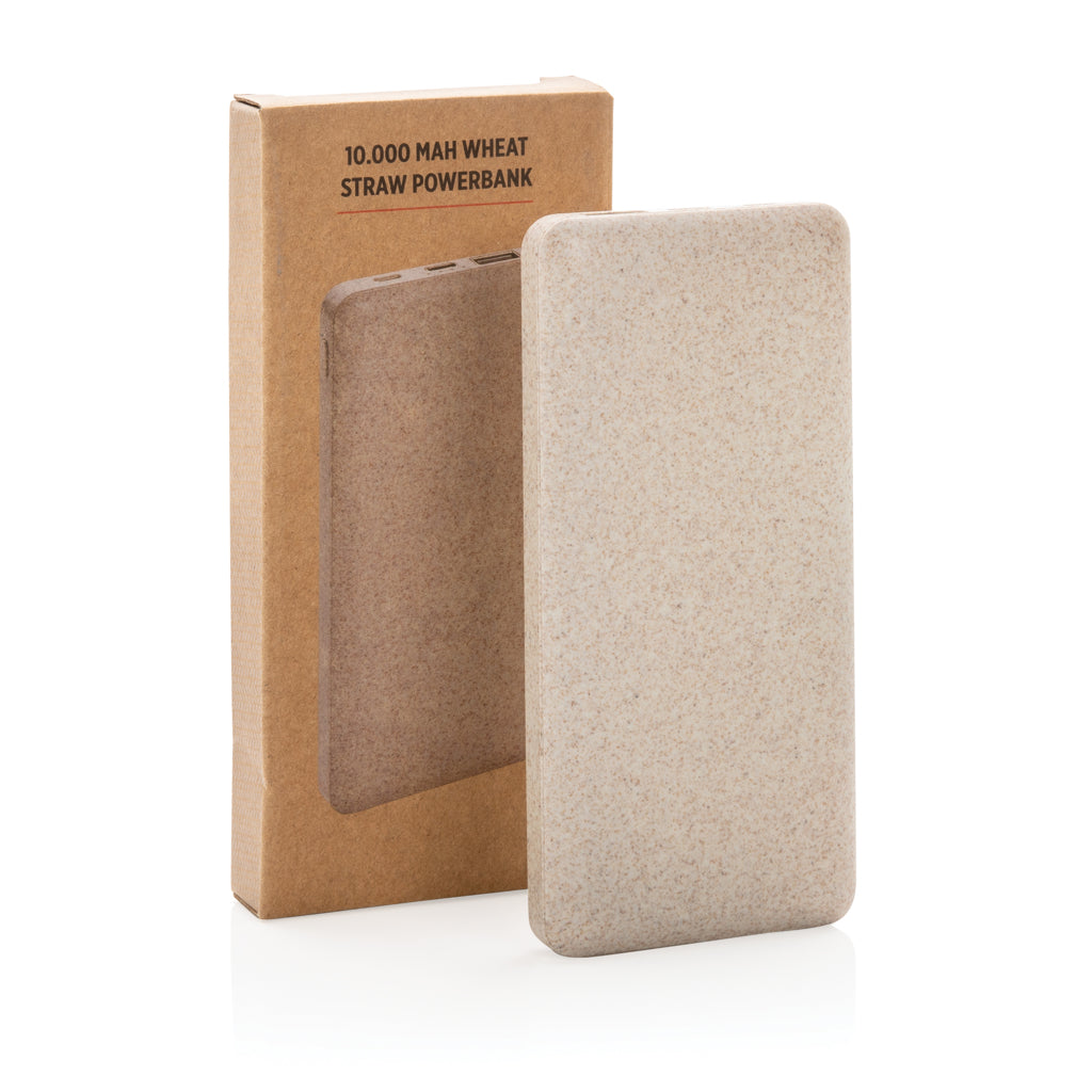 10.000 mah wheat straw powerbank - Khaki