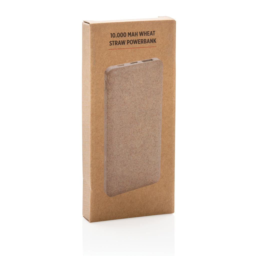 10.000 mah wheat straw powerbank - Khaki