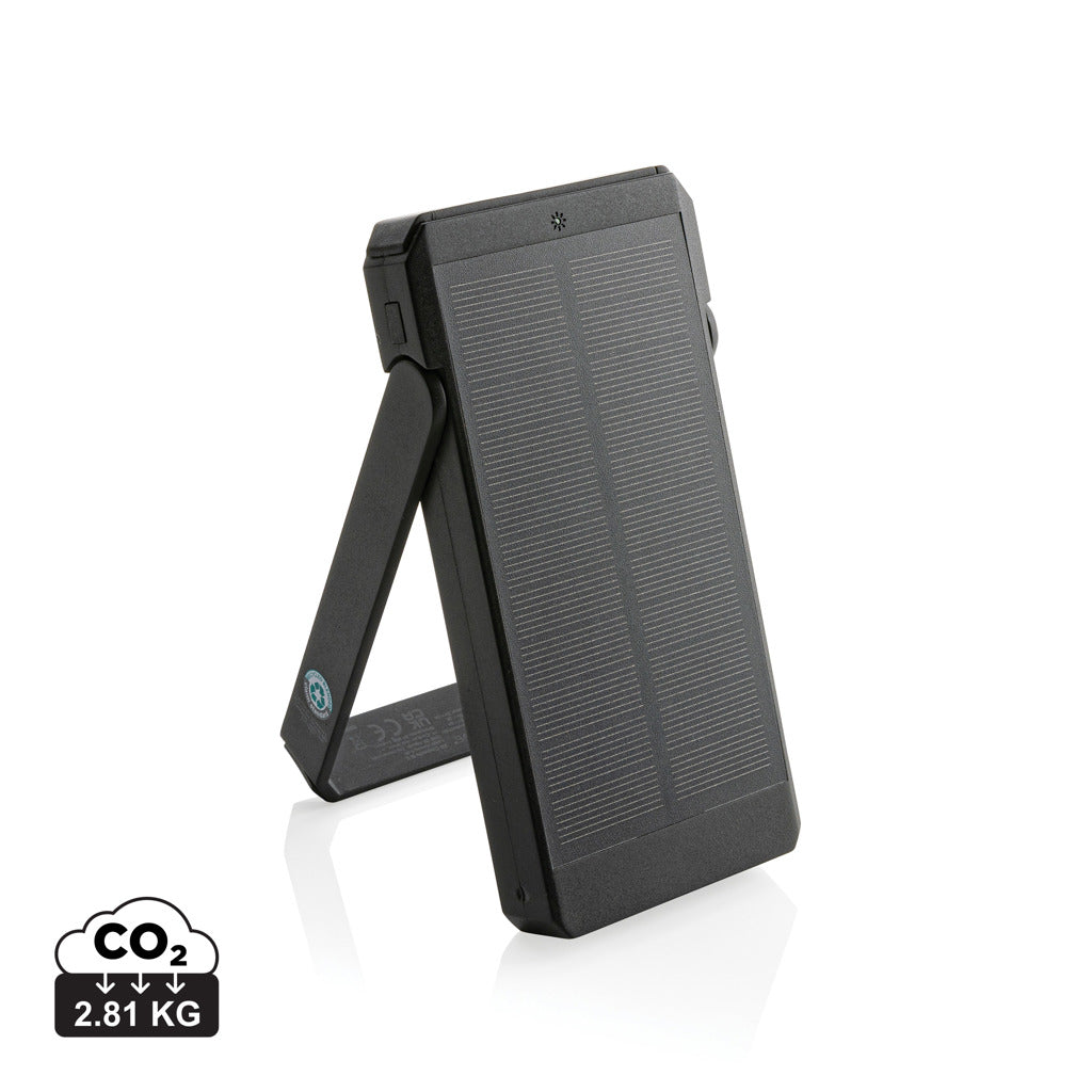 Skywave RCS recycled plastic solar powerbank 10000 mAh - Black