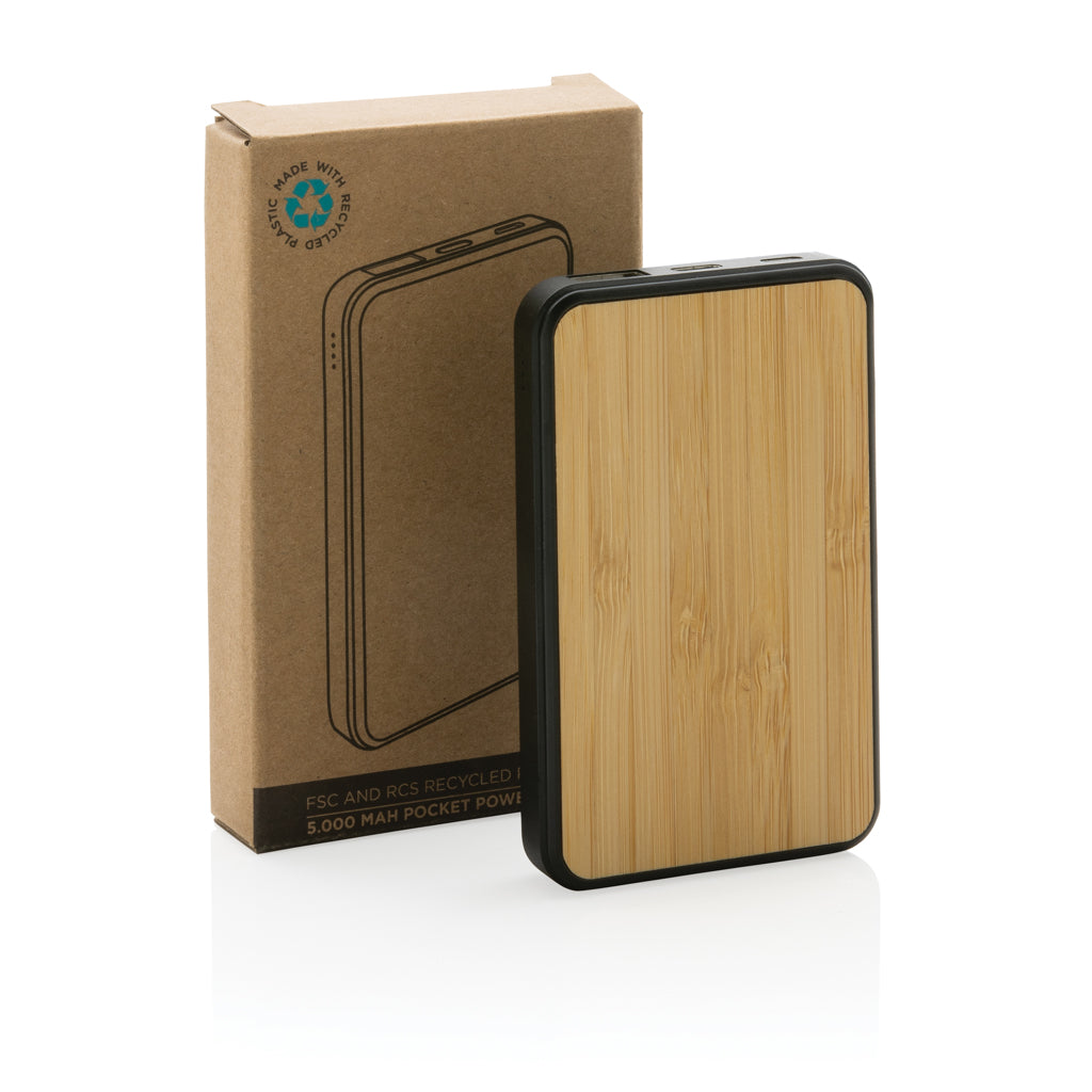 RCS recycled plastic 5.000 mAh Powerbank - Brown