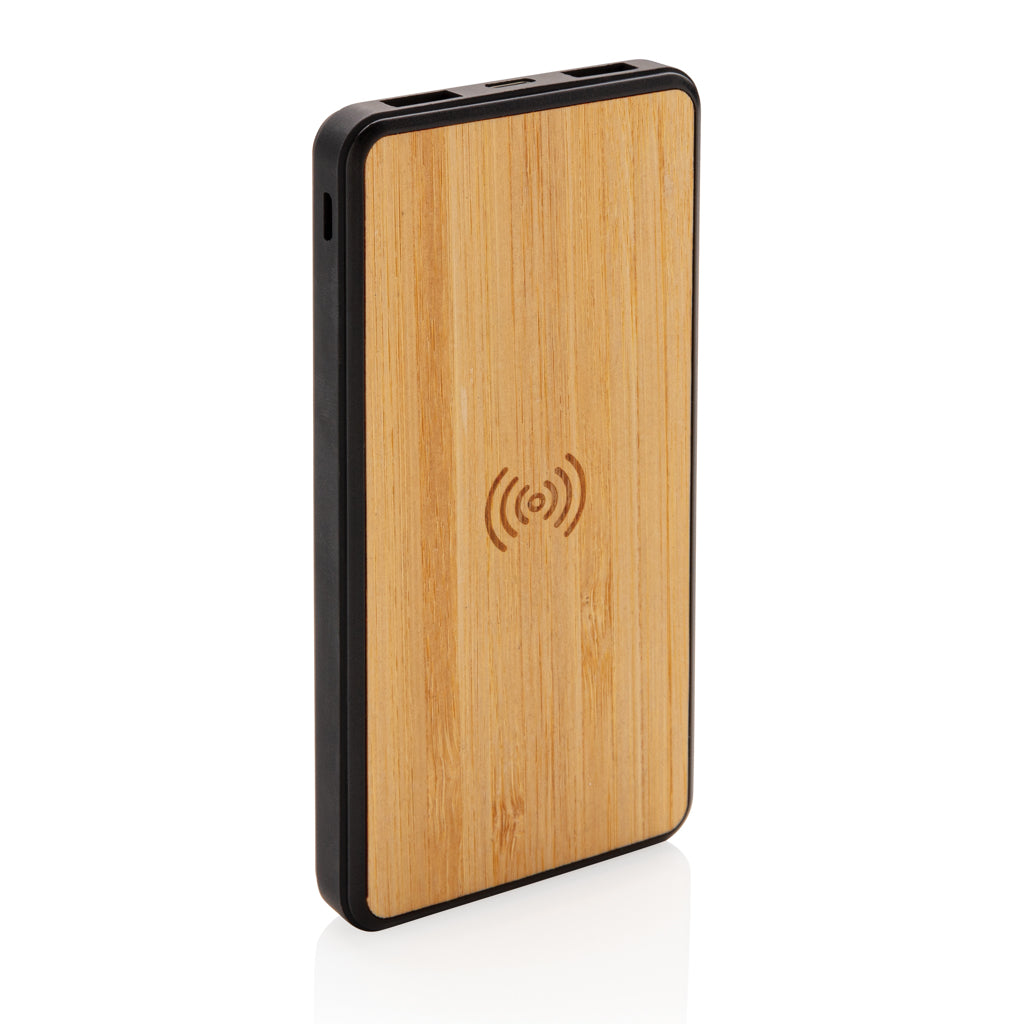 RCS recycled plastic 8000 mAh Wireless Powerbank - Brown