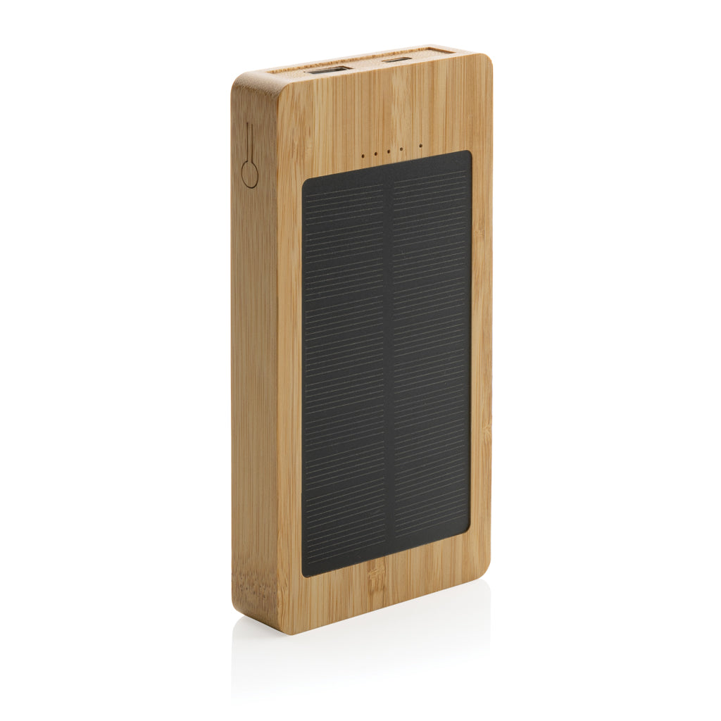Sunwick 10.000 mAh Bamboo solar powerbank - Brown