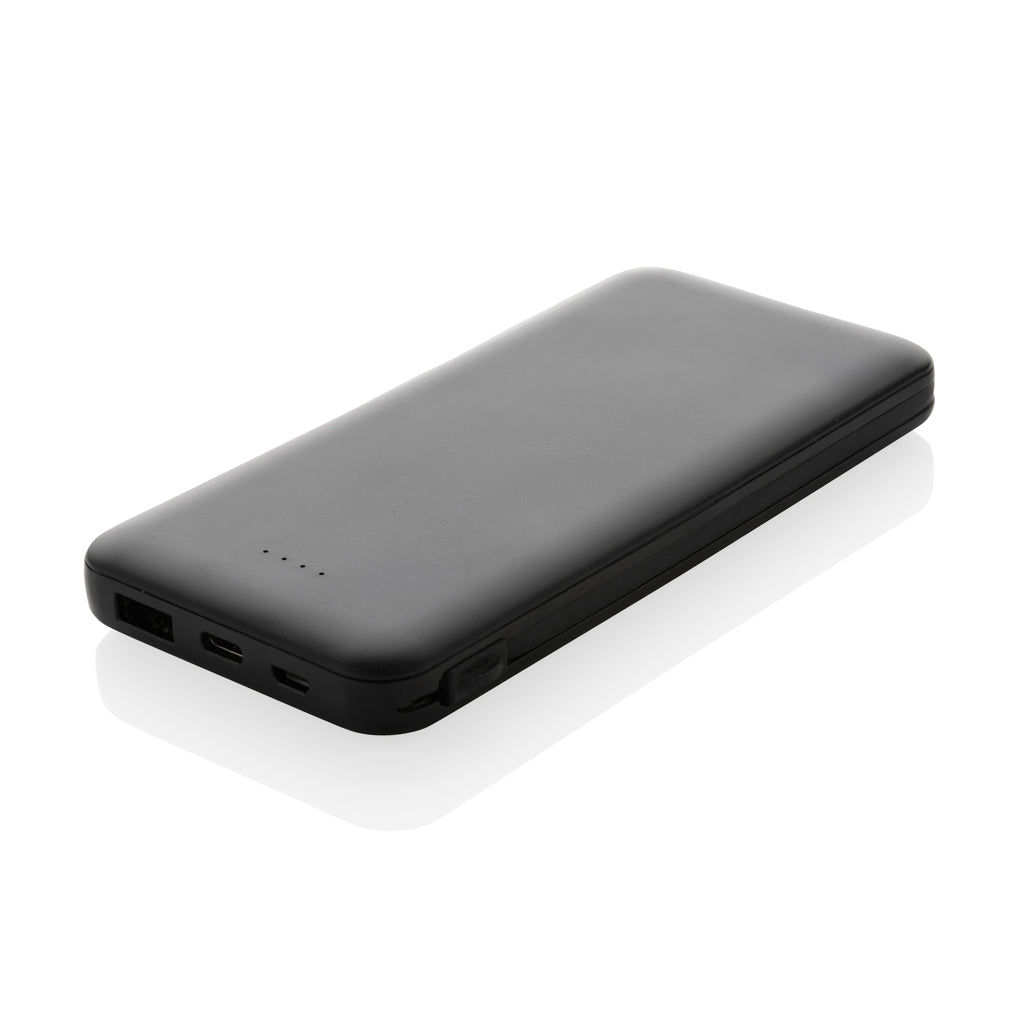 Lockhart RCS recycled plastic 10.000 with integrated cables - Black
