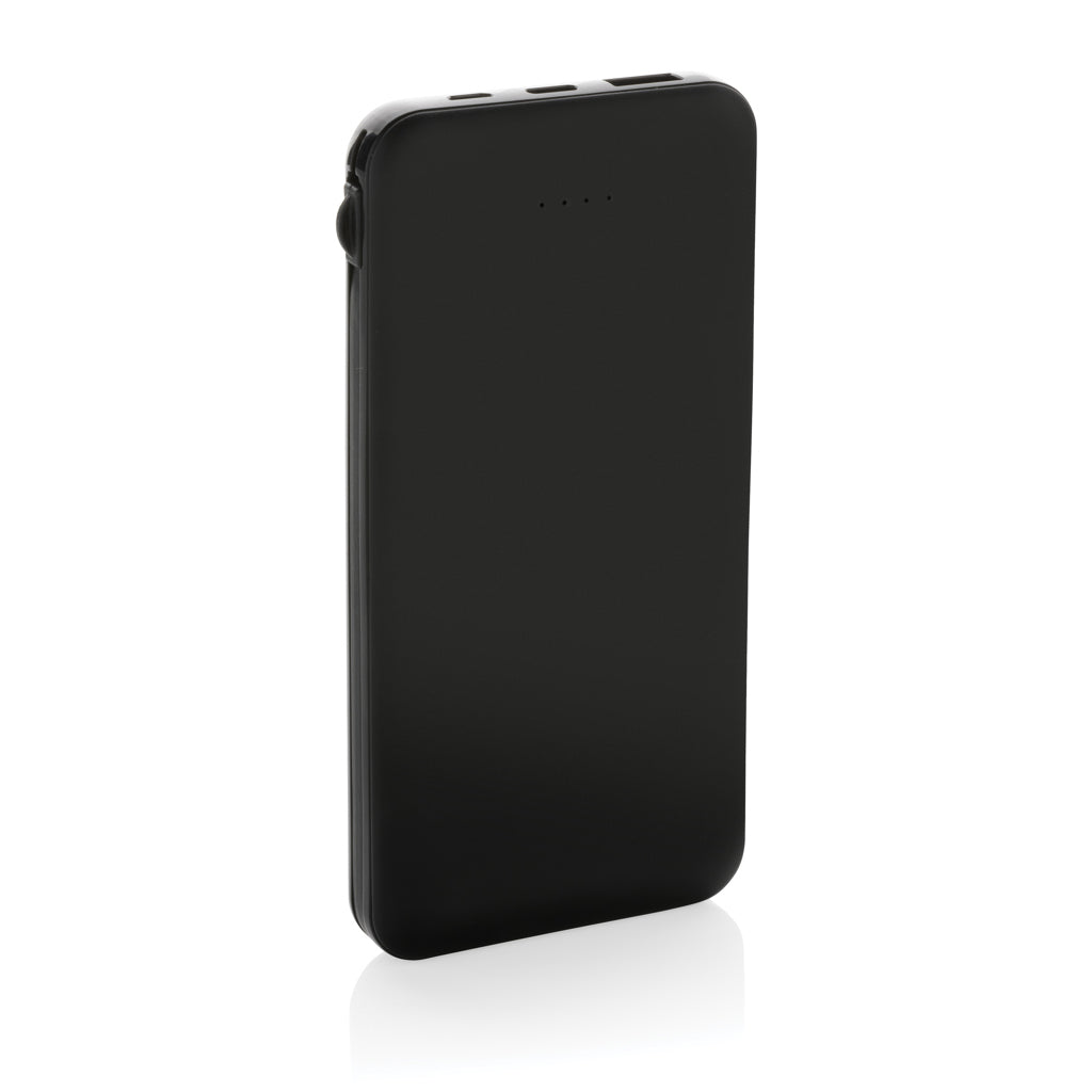Lockhart RCS recycled plastic 10.000 with integrated cables - Black