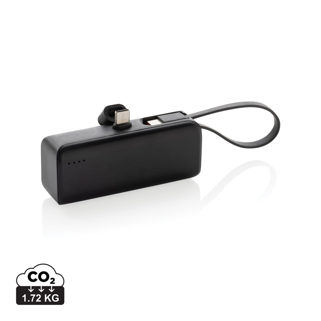 Powerlink RCS rplastic 3000 mah powerbank USB C connector - Black