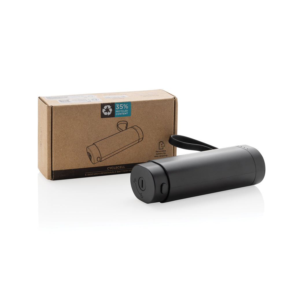 CycleCell 5000 mah removable battery powerbank - Black